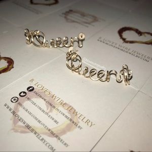 Custom Post Cuff Earrings. Handmade.